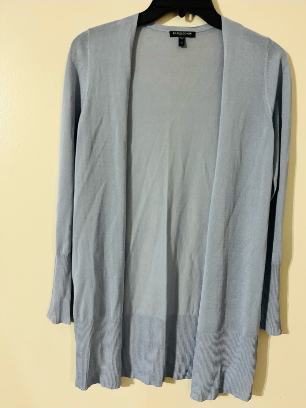 Eileen Fisher Blue Open Front Cardigan Lightweight Sheer Sz PP - Picture 1 of 4